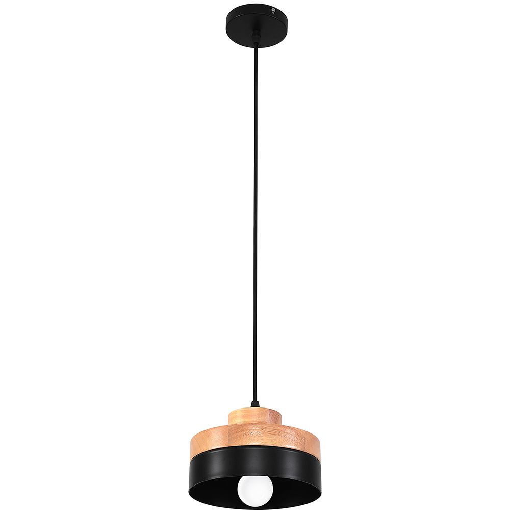 Lampe suspendue de style scandinave Eigil - Bois et métal