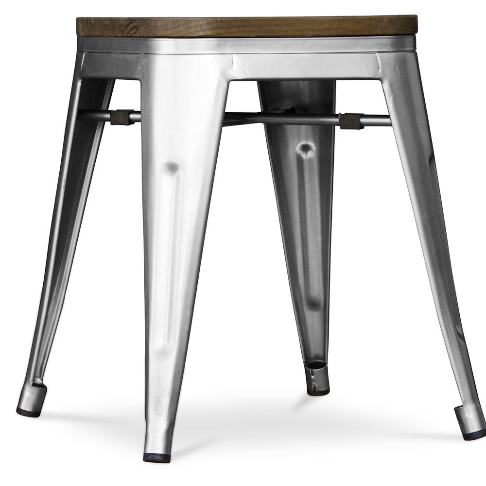 Tabouret Bistrot Metalix en bois - Métal - 45 cm
