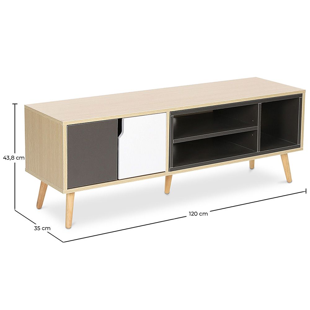 Meuble TV en Bois - Design Scandinave - Freya 