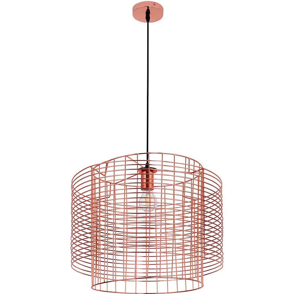 Lampe suspendue à structure en fil de fer