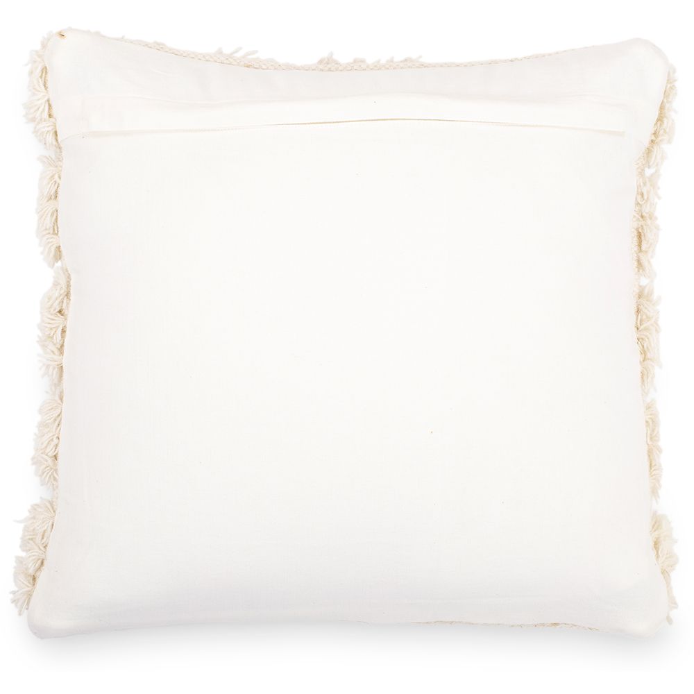 Coussin carré design boho Bali, en tissu bouclé housse + remplissage - Akasha