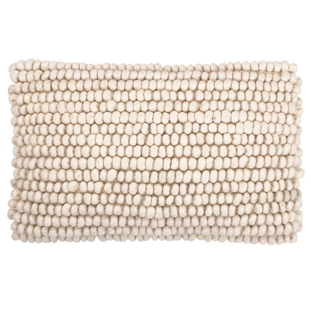 Coussin  rectangulaire  design boho Bali, en tissu bouclé housse + remplissage - Samantha