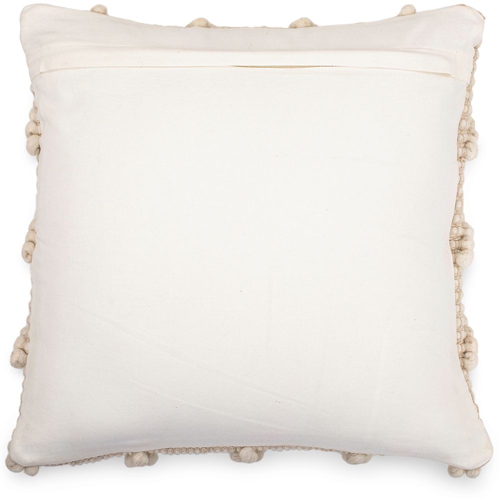 Coussin carré design boho Bali, en tissu bouclé housse + remplissage - Chewuna