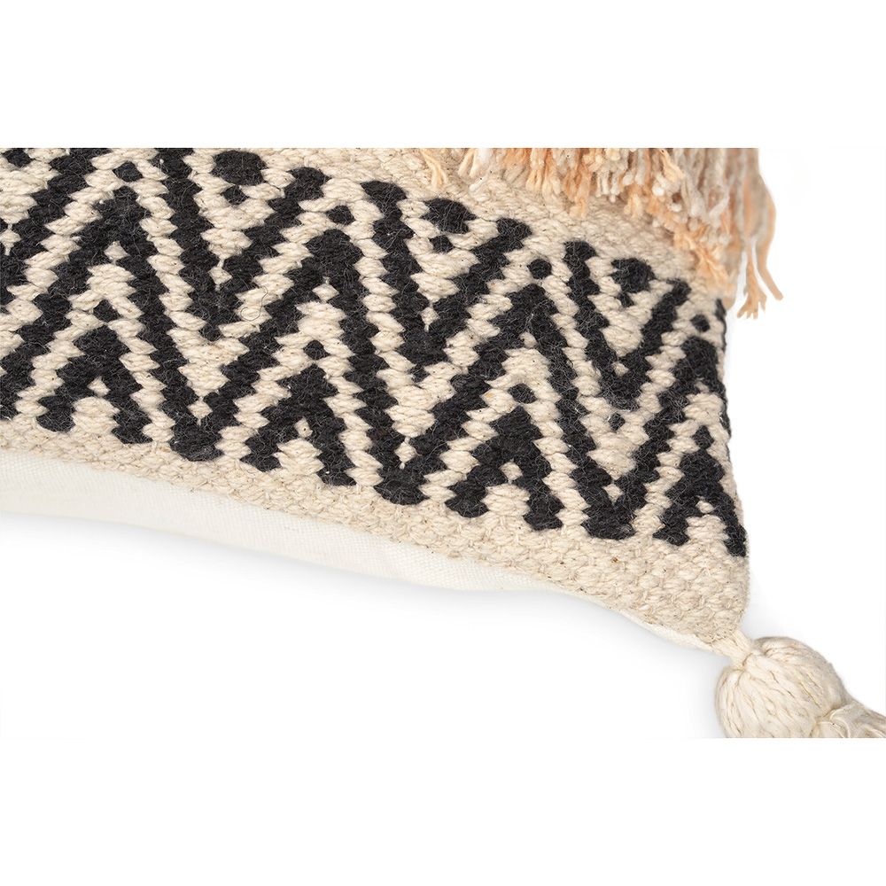 Coussin carré design boho Bali en coton housse + remplissage - Ava