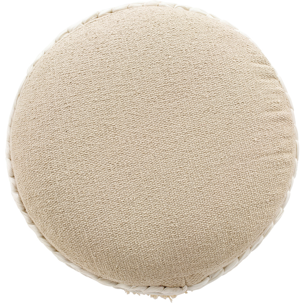 Tabouret boho Bali design en bois de pin, coton  - Isabella Bali