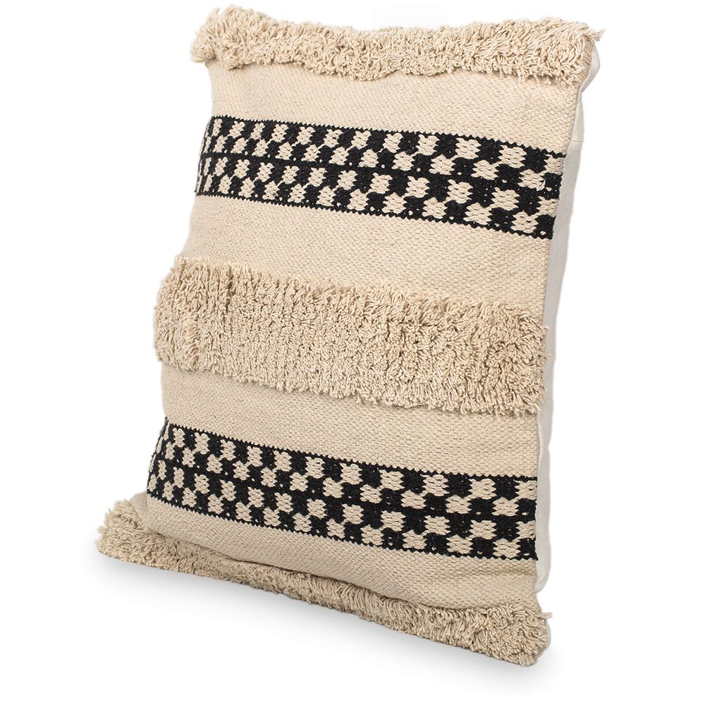Coussin carré design boho Bali en coton housse + remplissage - Sefra