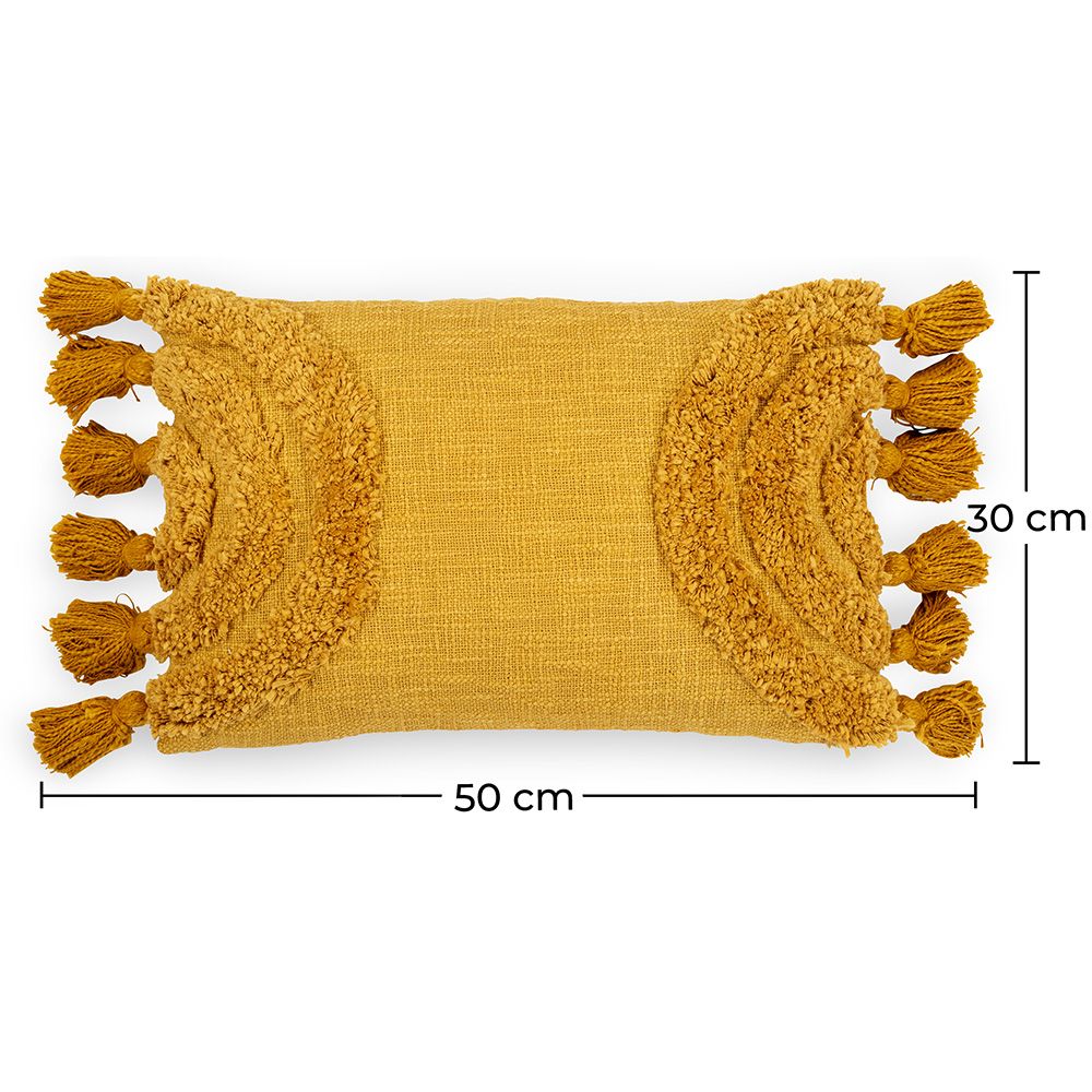 Coussin rectangulaire design boho Bali en coton housse + remplissage - Dolly