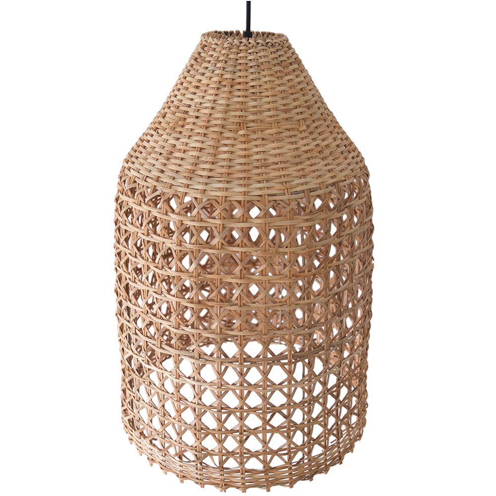Suspension en rotin, style Boho Bali- Grau 