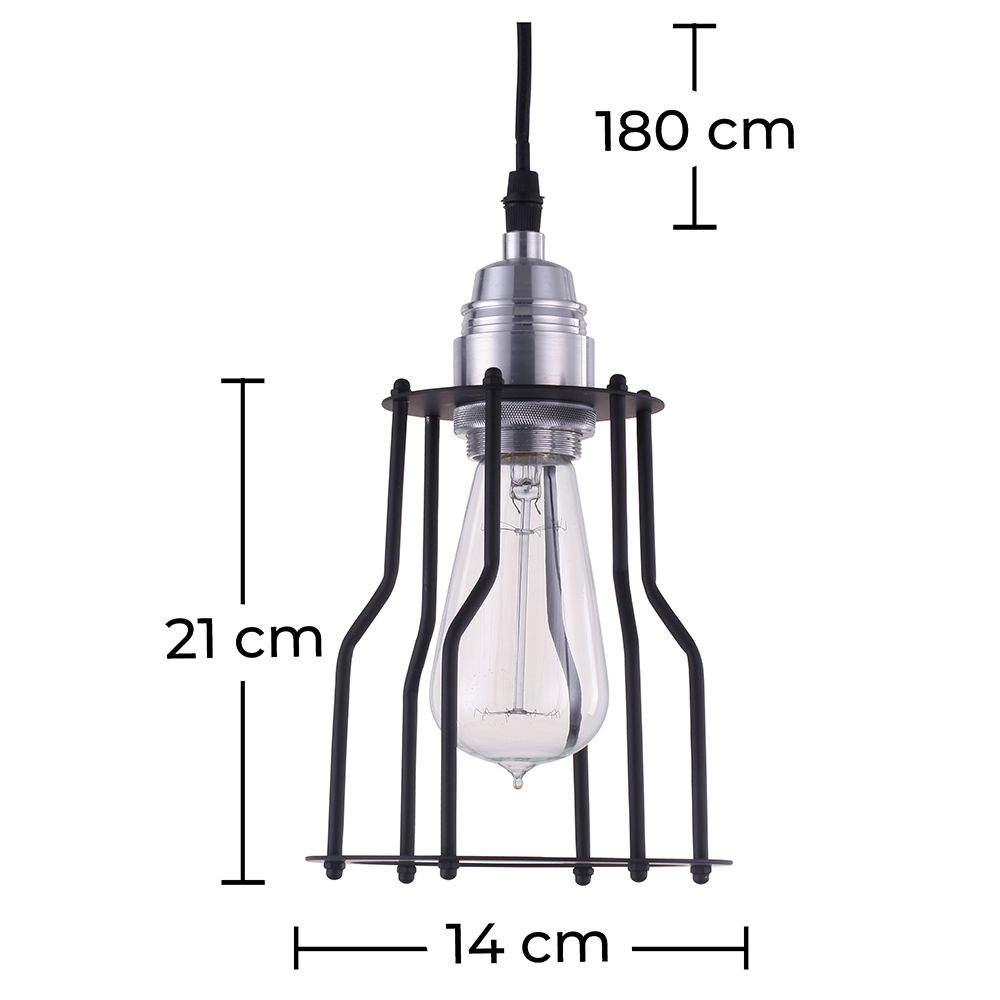 Lampe de plafond rétro - Lampe suspendue de style cage - Jula